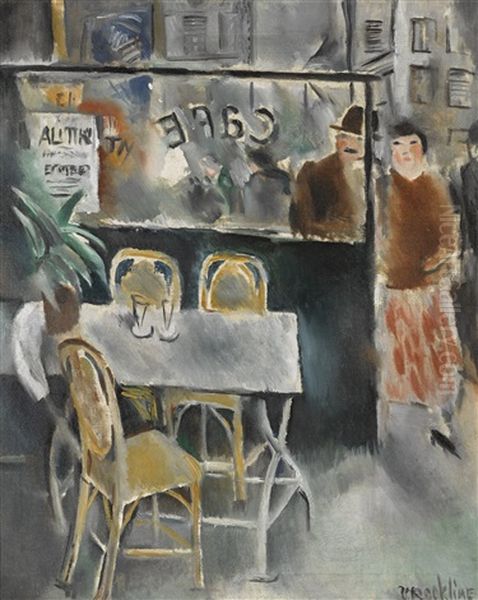 La Terrasse De Cafe Oil Painting by Vera Rockline