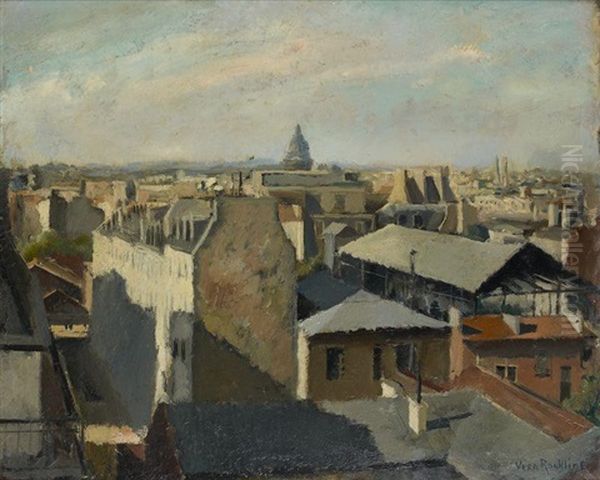 Les Toits De Paris Oil Painting by Vera Rockline