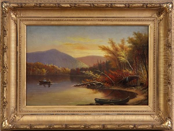 Adirondack Scene Oil Painting by Augustus Rockwell