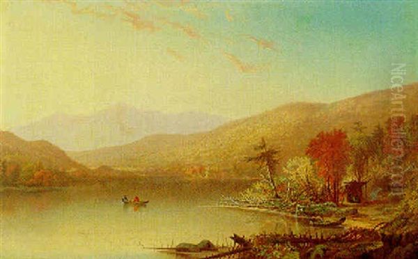 Old Long Lake, New York Oil Painting by Augustus Rockwell