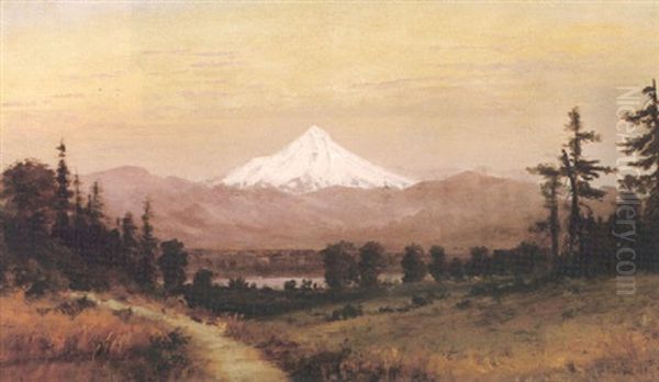 Mount Hood Oil Painting by Cleveland Rockwell