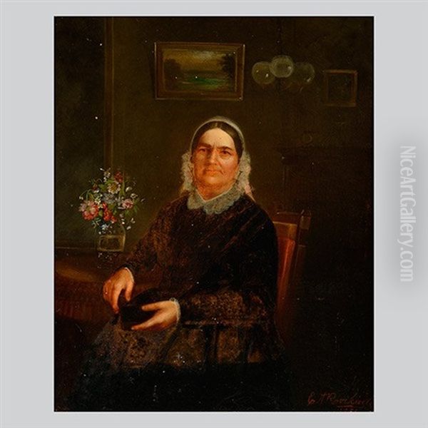 Portrait Of Bencia Vallejo's Wife Oil Painting by Elizabeth A. Rockwell