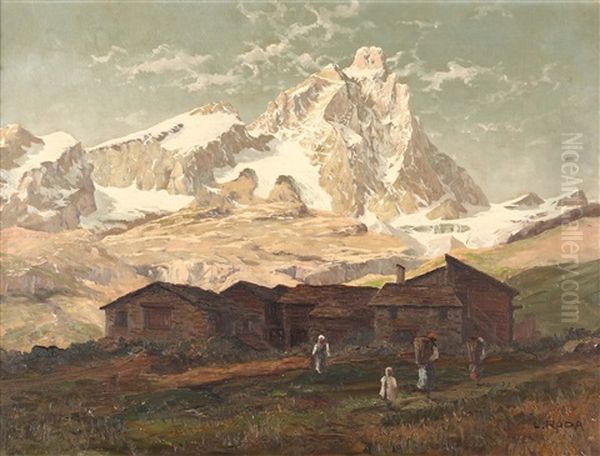 Paesaggio Con Il Cervino Oil Painting by Leonardo Roda