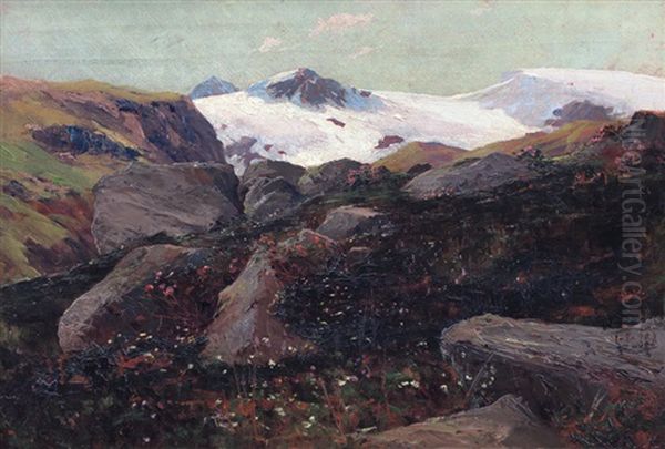 Monte Rosa Oil Painting by Leonardo Roda