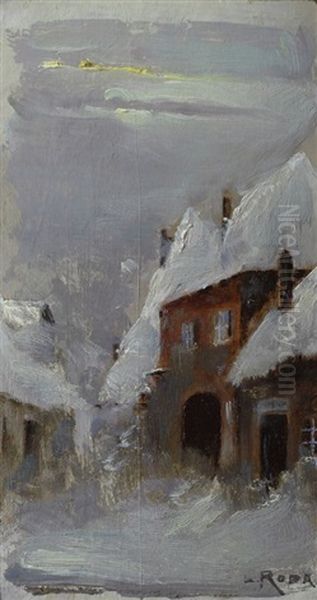 Case Sotto La Neve Oil Painting by Leonardo Roda