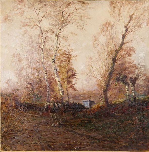 Carretto Nel Bosco Oil Painting by Leonardo Roda