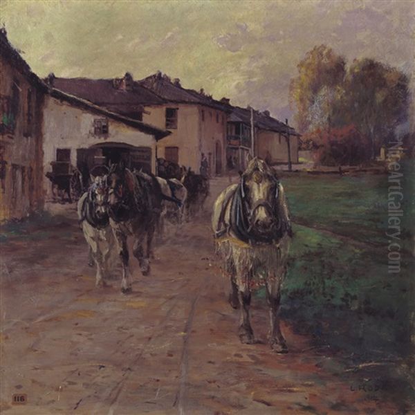 Sfilata Di Cavalli Oil Painting by Leonardo Roda