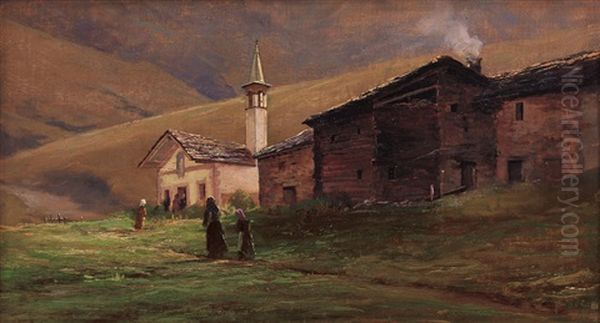 Verso La Chiesa Oil Painting by Leonardo Roda