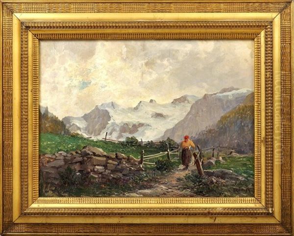 Dolomitenlandschaft Oil Painting by Leonardo Roda