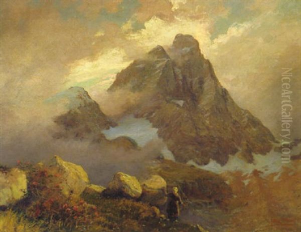 Blick Auf Die Alpen Oil Painting by Leonardo Roda