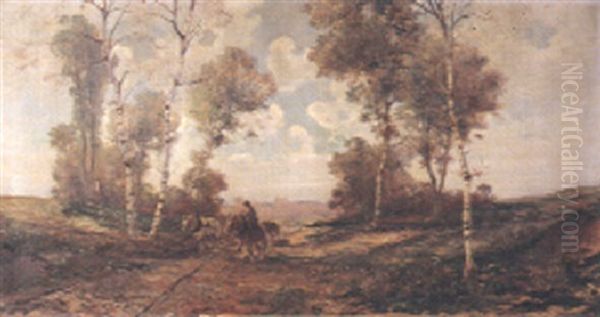 Cavalli Bardati Nel Paesaggio Oil Painting by Leonardo Roda