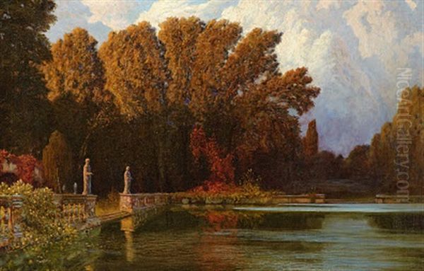 Italienische Seeansicht In Geheimnisvoller Abendstimmung Oil Painting by Max Roeder