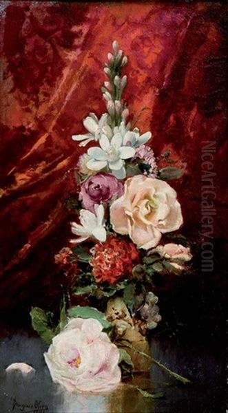 Flores Oil Painting by Eugenio Oliva Rodrigo