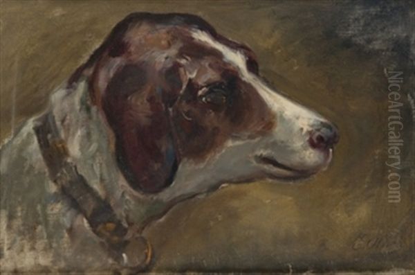 Cabeza De Perro Oil Painting by Eugenio Oliva Rodrigo