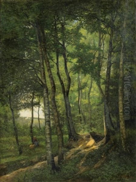 La Foret De Marly-le-roy Oil Painting by Georges Rodrigues