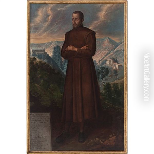 Retrato Del Venerable Gregorio Lopes Oil Painting by Juan Rodriguez Juarez