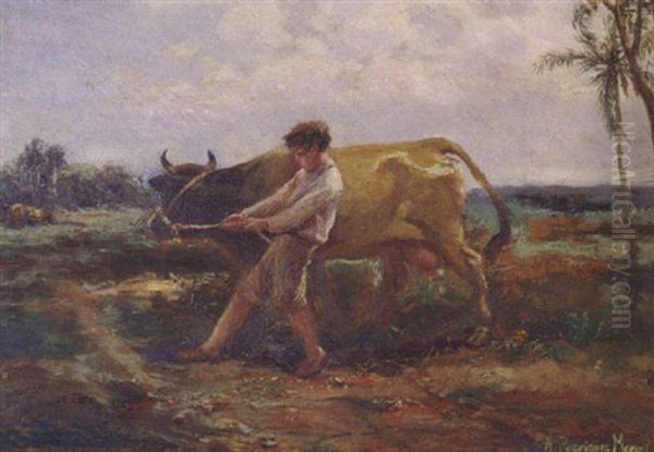 Campo Oil Painting by Antonio Rodriguez Morey