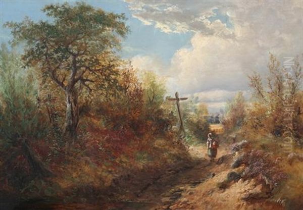 The Roadside Crucifix Oil Painting by Clarence Henry Roe