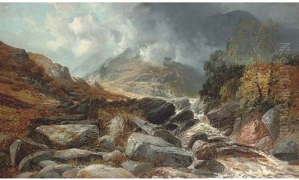 Mist Over The Highlands Oil Painting by Clarence Henry Roe