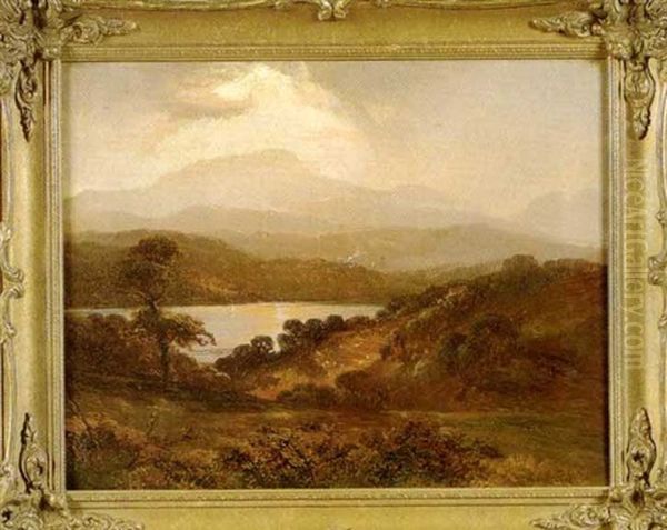 Sunset On The Loch Oil Painting by Clarence Henry Roe