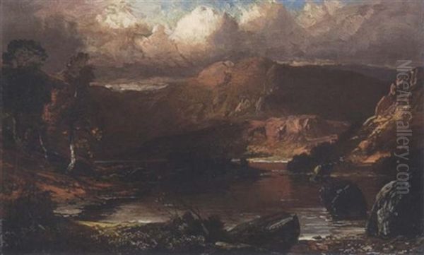 Gebirgsee In Den Highlands Oil Painting by Clarence Henry Roe