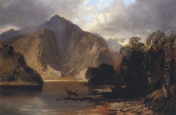 In The Highlands Oil Painting by Clarence Henry Roe