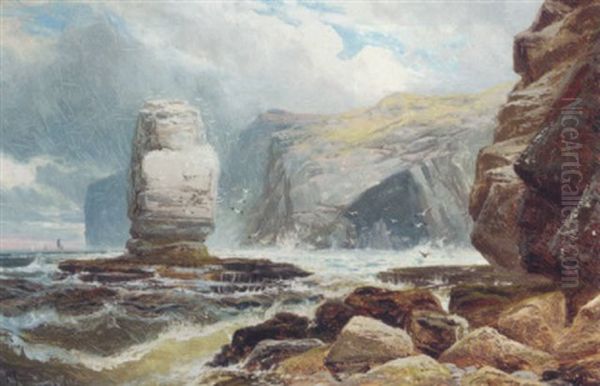 The Old Man Of Hoy Oil Painting by Clarence Henry Roe