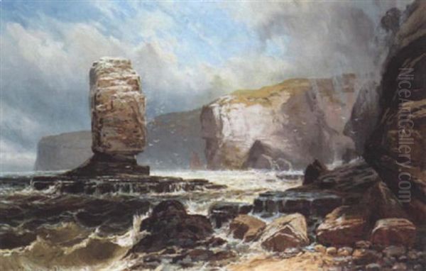 The Old Man Of Hoy Oil Painting by Clarence Henry Roe