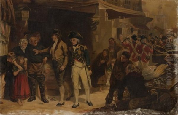 Historical Figure Scene Oil Painting by Fred Roe