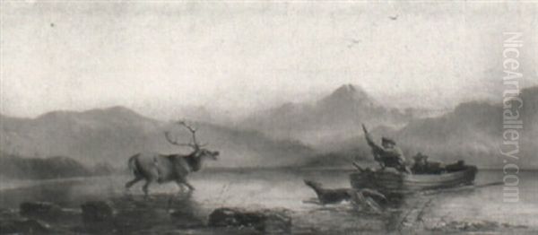 The Defiant Stag Oil Painting by Robert Henry Roe