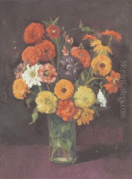 Blumenstilleben Oil Painting by Ottilie W. Roederstein