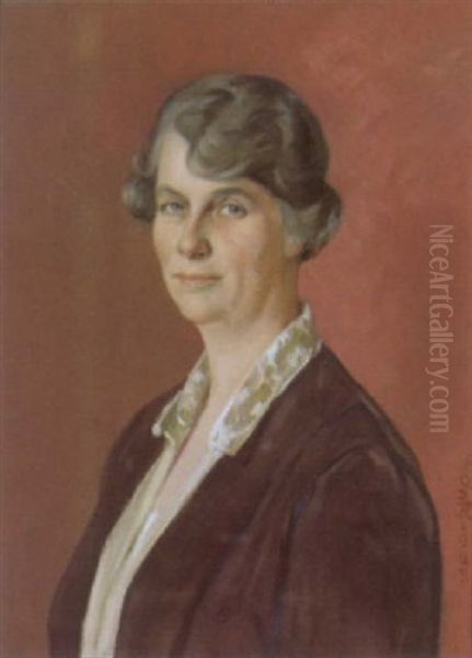 Portrat Einer Dame Oil Painting by Ottilie W. Roederstein