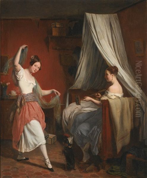 The Improvised Dance Oil Painting by Jean Alphonse Roehn