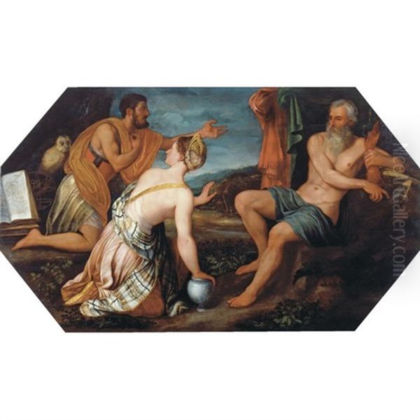 Mythological Scene With Jupiter Oil Painting by Juan de las Roelas