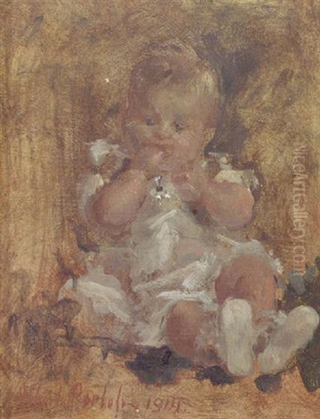 De Baby Oil Painting by Otto Willem Albertus Roelofs