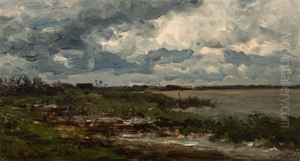 Lake In Kortenhoef Oil Painting by Willem Roelofs