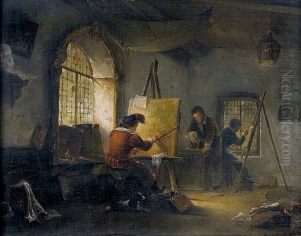 Historisches Atelierinterieur by Willem Roelofs