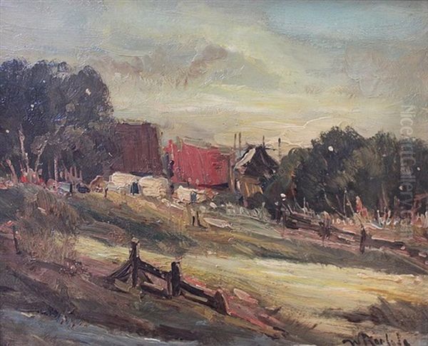 Rural Landscapes Oil Painting by Willem Roelofs