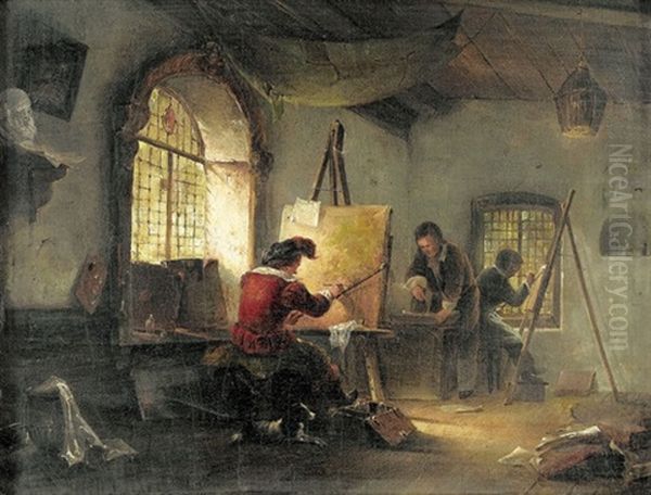 Atelierinterieur Oil Painting by Willem Roelofs