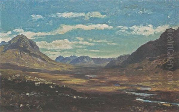 A View Of Glen Sligichan, Isle Of Skye, Scotland Oil Painting by Willem Roelofs