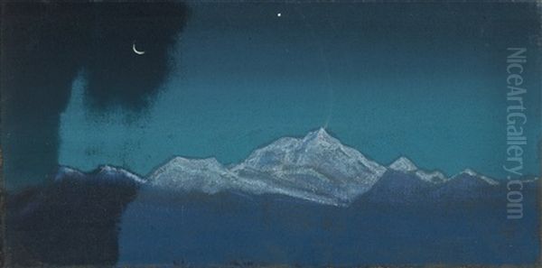 Himalayas, Sikkim Oil Painting by Nikolai Konstantinovich Roerich