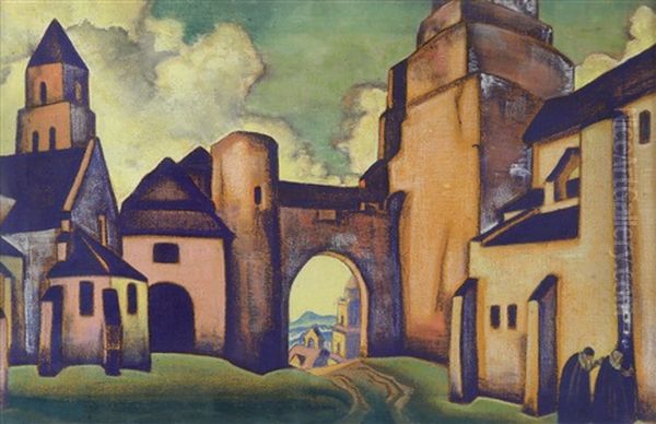 Secrets Of The Walls Oil Painting by Nikolai Konstantinovich Roerich