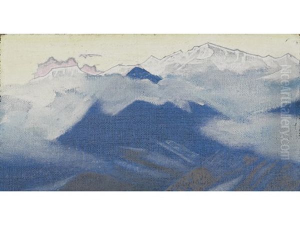 Babu Pass (from The Kulu Series) Oil Painting by Nikolai Konstantinovich Roerich