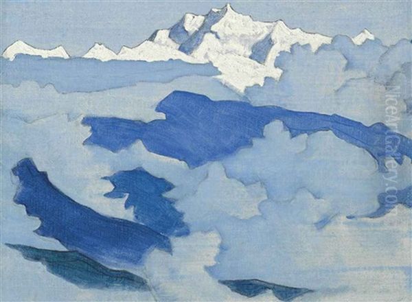 Kanchenjunga From The Himalayan Series Oil Painting by Nikolai Konstantinovich Roerich