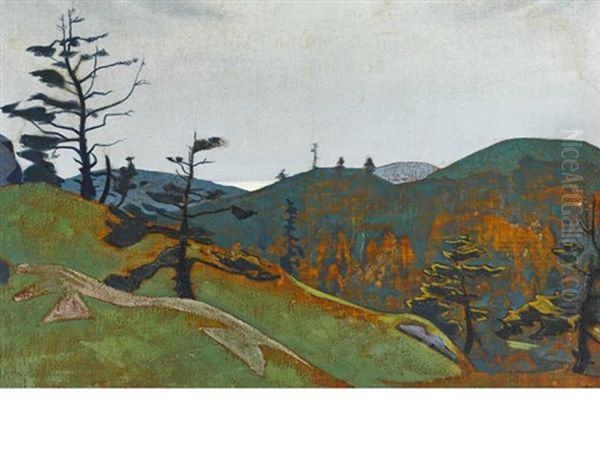 Monhegan, Maine (hope) Oil Painting by Nikolai Konstantinovich Roerich