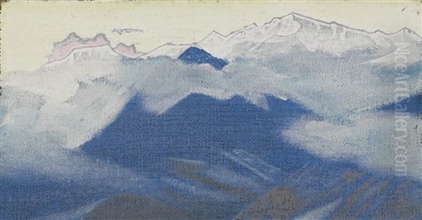 Babu Pass (from Kulu Series) Oil Painting by Nikolai Konstantinovich Roerich