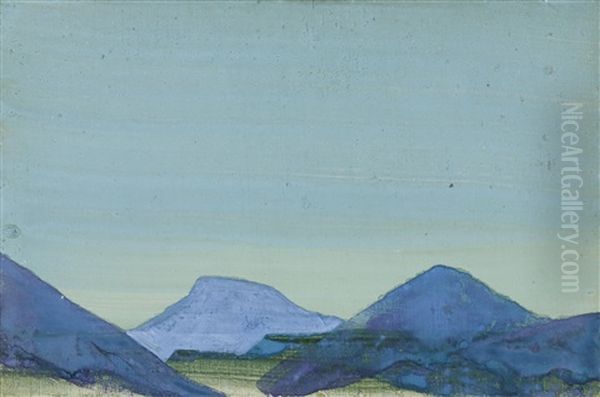 Mongolia Oil Painting by Nikolai Konstantinovich Roerich