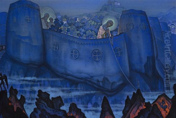 Madonna Laboris Oil Painting by Nikolai Konstantinovich Roerich