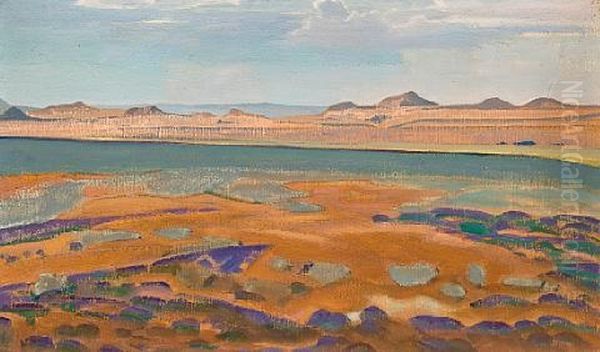 Rocky Landscape Oil Painting by Nikolai Konstantinovich Roerich