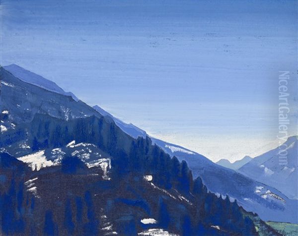 Kulu Valley (from The Kulu Series) Oil Painting by Nikolai Konstantinovich Roerich